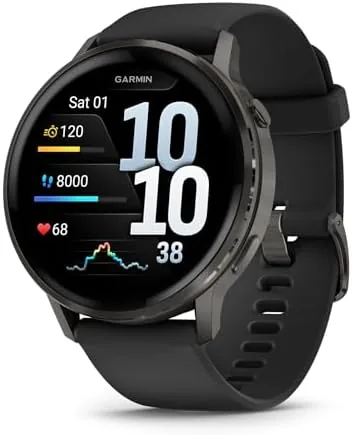 The Garmin Venu 4 smartwatch on a wrist in natural light
