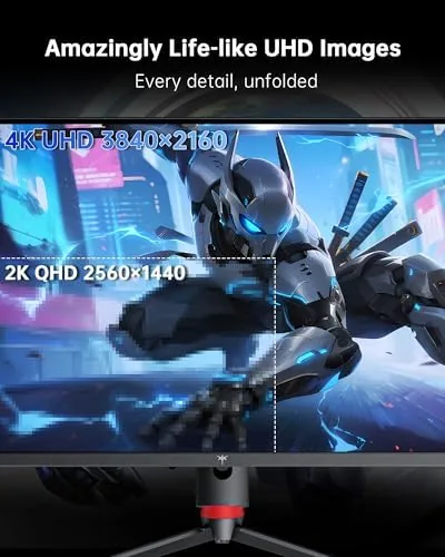 Detail shot of the KTC 32 Inch 4K Gaming Monitor, 165Hz UHD (3840x2160P) Fast features