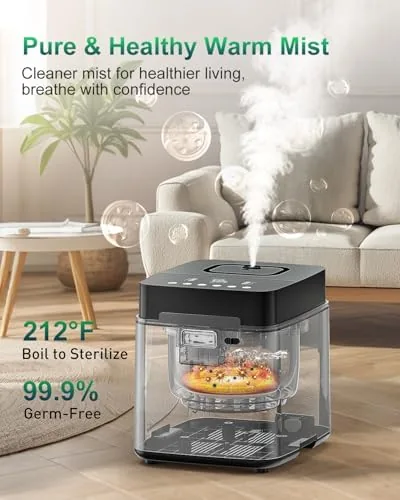 Close look at the Mifasol Stainless Steel Humidifier, 3.3L/0.87Gal Steam Warm Mist Humidifiers for build quality