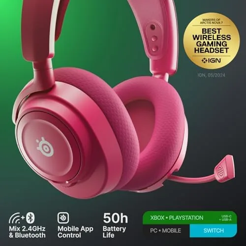 Close look at the SteelSeries Arctis Nova 7X Wireless Gen 2 Gaming Headset build quality