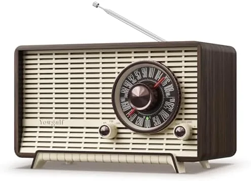 Overview of the YOWGULF AM FM Radio Classic Retro Wood Table Bluetooth Speaker