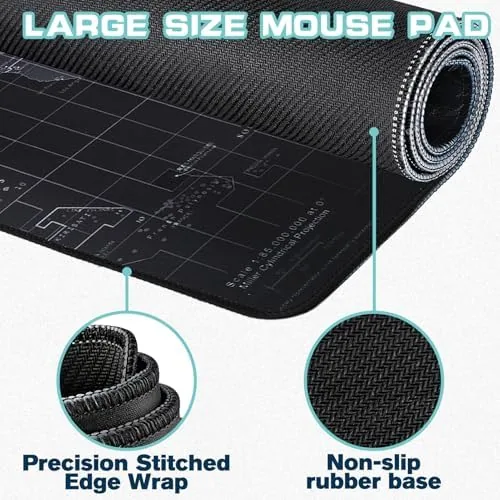 Close look at the Mouse Pad Gaming - Desk Mat for Keyboard and Mouse build quality