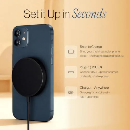 Close look at the SPOTMINDERS Wireless Charger for iPhone, AirPods, Tracking Card 15W Flat build quality