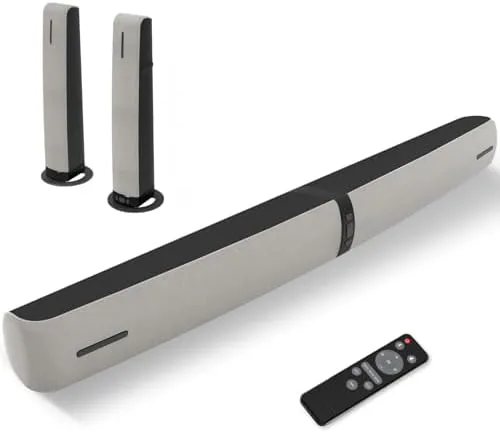 Overview of the Sound Bar for Smart TV, 90W Soundbar with Bluetooth 5.3/ARC/Optical/AUX