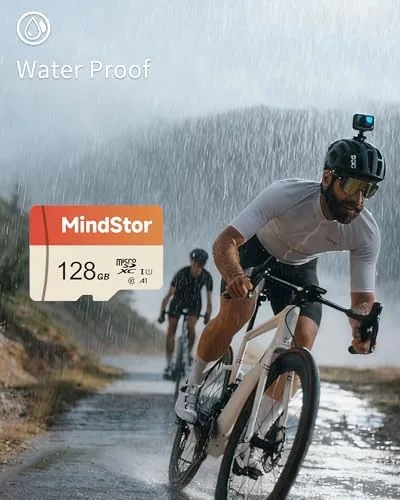 Detail shot of the Micro SDXC 128GB Memory Card, MindStor 90MB/s Read Speed TF features