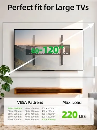 Close look at the USX MOUNT Heavy Duty Tilting TV Wall Mount for 60-120" build quality