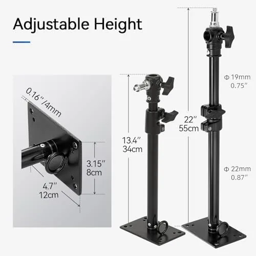 Close look at the PHOCUS Photography Studio Wall Mount Boom Arm, 22 Inch with build quality
