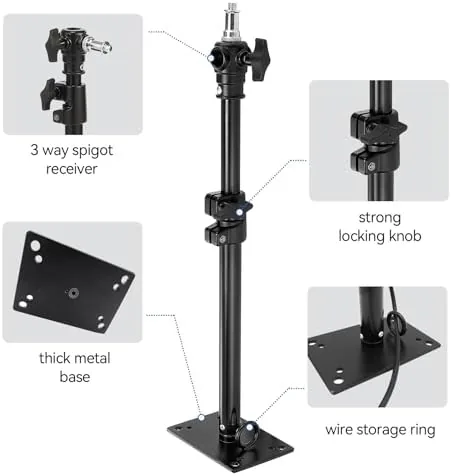 The PHOCUS Photography Studio Wall Mount Boom Arm, 22 Inch with in real use