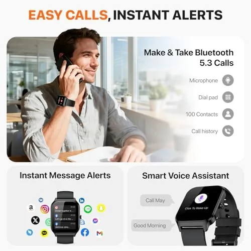 Close look at the Smart Watch for Women Men,(Answer/Make Call) 1.83'' Fitness Activity Tracker build quality