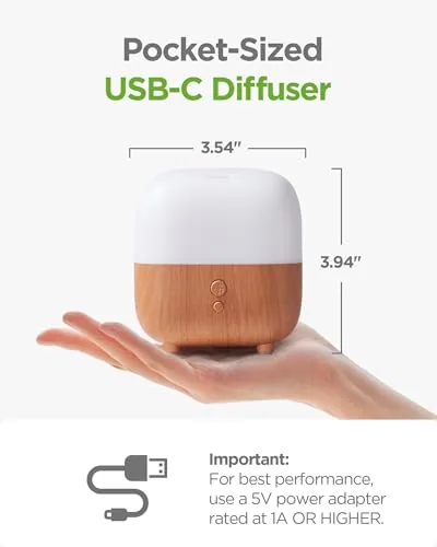 Close look at the InnoGear 150ml Essential Oil Diffuser for Home Aroma Scent Small build quality