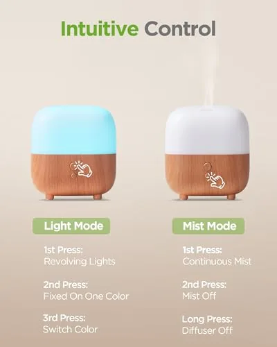 Another view of the InnoGear 150ml Essential Oil Diffuser for Home Aroma Scent Small