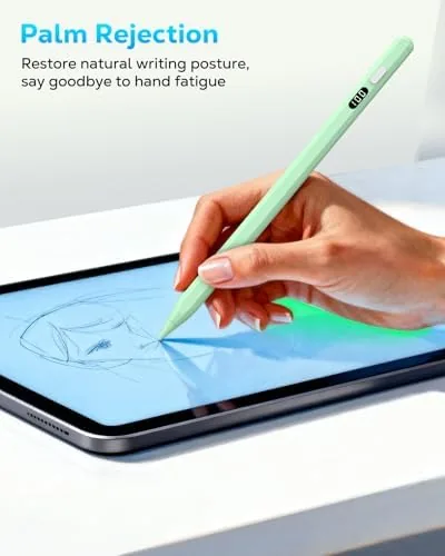 The Moko Stylus Pen for iPad 2018-2026, USB-C Charge Pencil with in real use