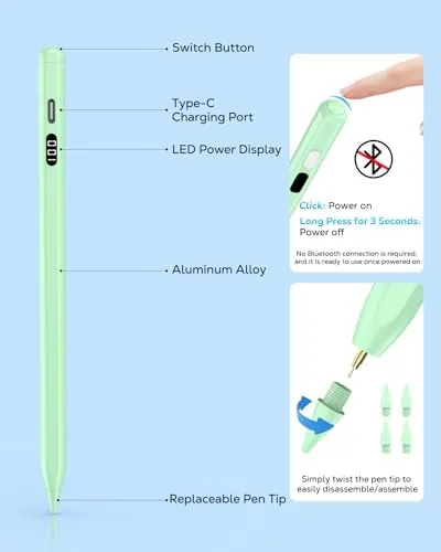 Testing the Moko Stylus Pen for iPad 2018-2026, USB-C Charge Pencil with over two weeks