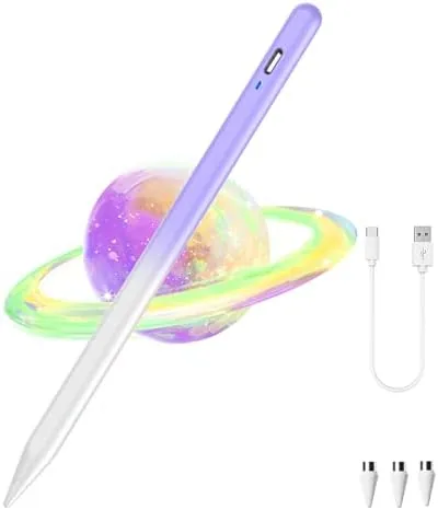 Stylus Pen for Android Tablet,Tablet Pencil for iOS/Android,Gradient Purple | Fast Charge Stylist for Review: Tested and Rated