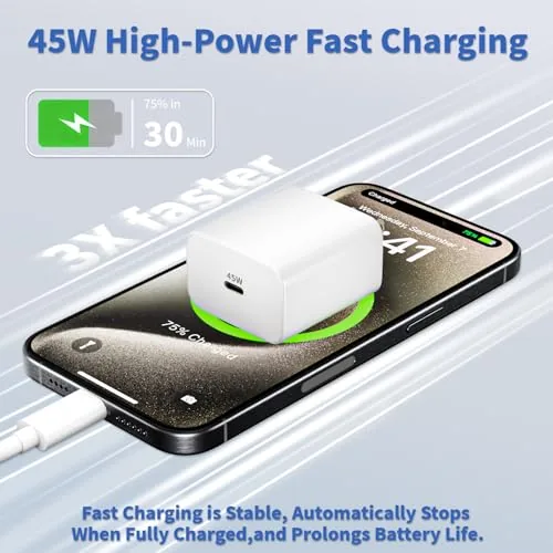 Close look at the [Apple MFi Certified]Fast Charging USB C Cable for iPhone 17 build quality