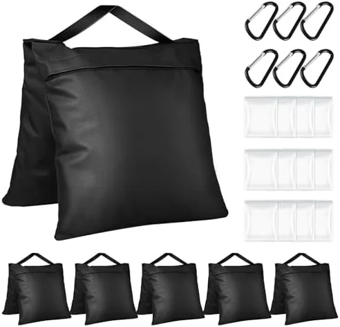 6 Pack Sandbag for Weight, Heavy Duty Sandbags,Empty Sandbag,No Sand | Sturdy Sandbags for Review: Tested and Rated