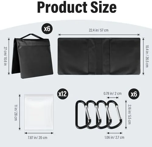 Close look at the 6 Pack Sandbag for Weight, Heavy Duty Sandbags,Empty Sandbag,No Sand build quality