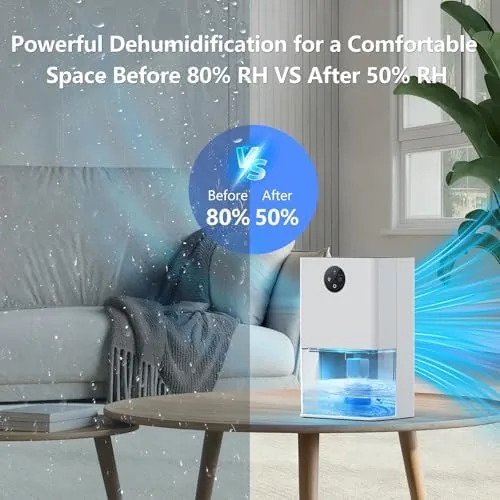 The Deyagoo 50OZ Dehumidifier, Small Dehumidifier for Bedroom Closet 300 Sq. in real use