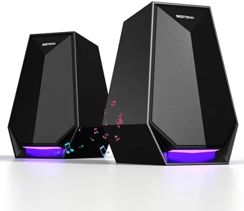 Overview of the BESTISAN Computer Gaming Speakers for Desktop PC | 30W Powered