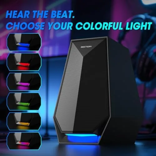 The BESTISAN Computer Gaming Speakers for Desktop PC | 30W Powered in real use
