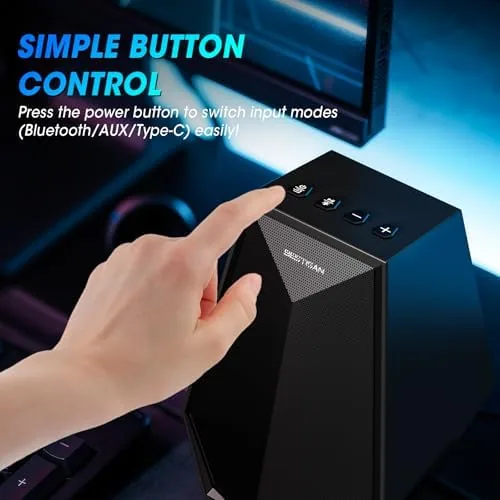The BESTISAN Computer Gaming Speakers for Desktop PC | 30W Powered compared in context