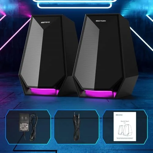 Testing the BESTISAN Computer Gaming Speakers for Desktop PC | 30W Powered over two weeks