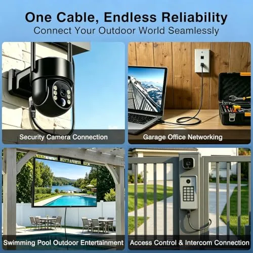 The Ercielook cat 6 Ethernet Cable 50 ft, Outdoor Direct Burial compared in context