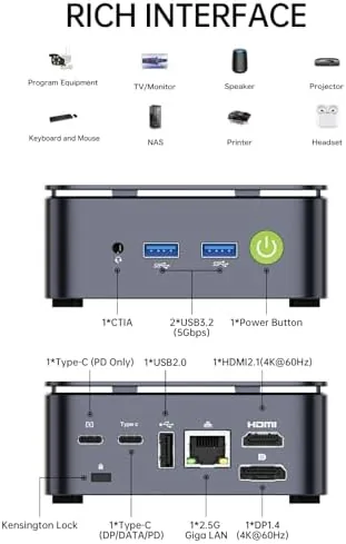 The GMKtec G10 running the Proxmox management interface on screen
