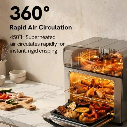 Testing the VAL CUCINA 6-in-1 Retro Air Fryer Toaster Oven Combo, Compact over two weeks