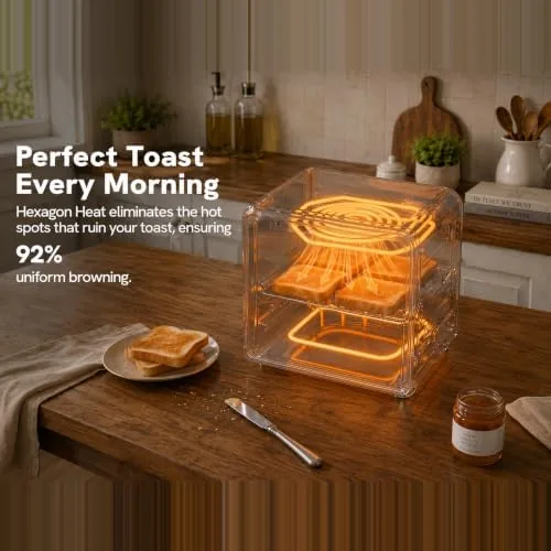 The VAL CUCINA 6-in-1 Retro Air Fryer Toaster Oven Combo, Compact in real use