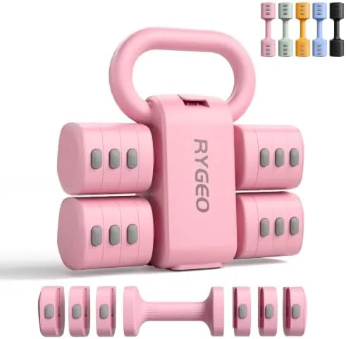 2-in-1 Adjustable Dumbbell Set for Women - 4 Levels (2.2lbs to 12.1lbs) - Home Review: Tested and Rated