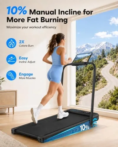 Person walking at a steady pace on the Cardirun pad while working at a standing desk