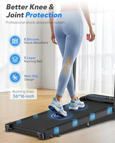 Cardirun walking pad set up in a tidy home office corner