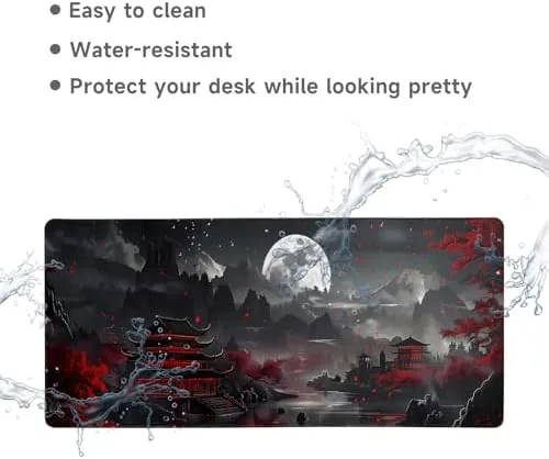 Another view of the Japanese Desk Mat Mouse Pad Dark Moon Gaming Desk Pad