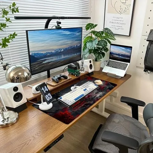 Testing the Japanese Desk Mat Mouse Pad Dark Moon Gaming Desk Pad over two weeks
