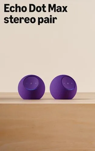 Echo Dot Max Stereo Pair in Amethyst: Automation Backed Sound