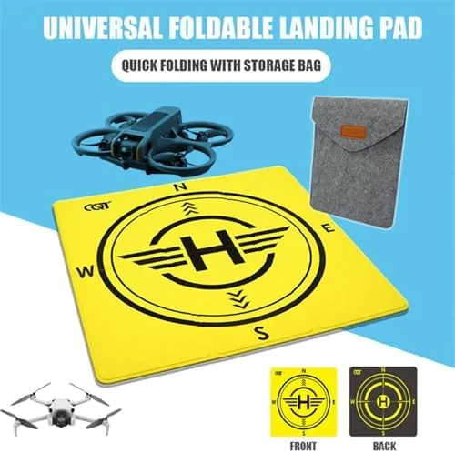Close look at the Universal PU Drone Landing Pad, Double-Sided Fast-Fold 43cm Helipad Launch build quality