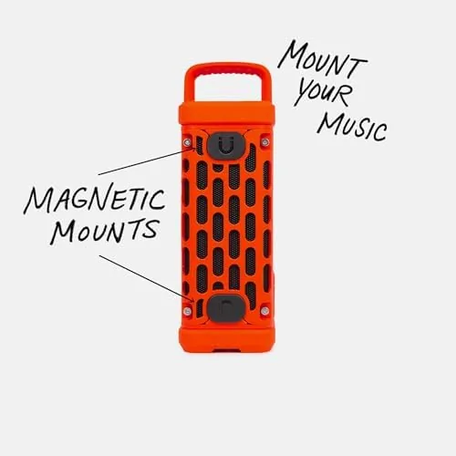 The Turtlebox Ranger, Ultra-Portable Bluetooth Speaker, Waterproof, Orange | Built For in real use