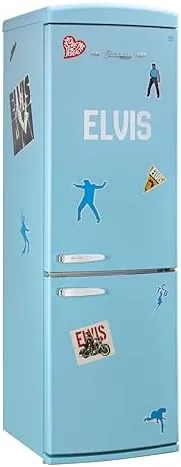 Close up of the Blue Hawaii finish, chrome trim, and the retro badge on the door