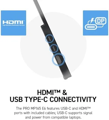 Single USB-C cable connecting a laptop to the MSI portable monitor