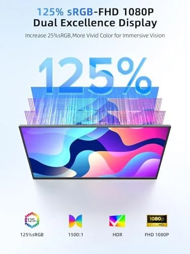 The UPERFECT Portable Monitor Touchscreen 15.6 Inch 125% sRGB Travel Monitor in real use