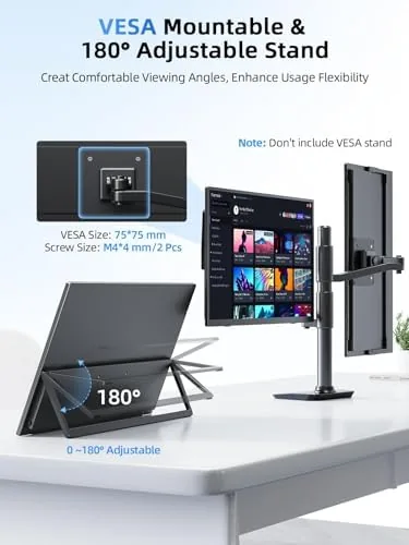 The UPERFECT Portable Monitor Touchscreen 15.6 Inch 125% sRGB Travel Monitor compared in context