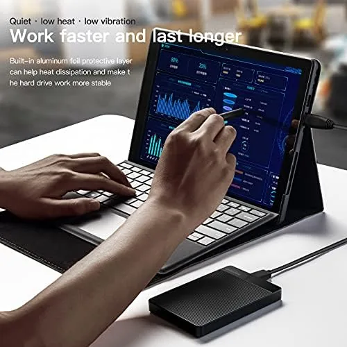 The UnionSine 500GB Ultra Slim Portable External Hard Drive HDD-USB 3.0 in real use
