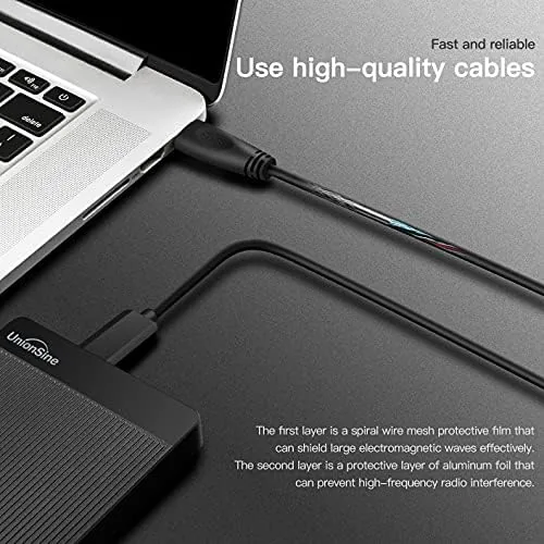 Another view of the UnionSine 500GB Ultra Slim Portable External Hard Drive HDD-USB 3.0