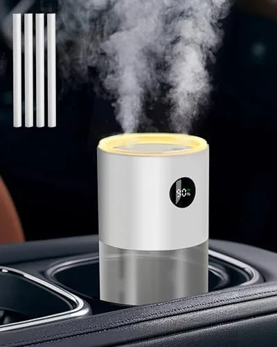 Overview of the 3000mAh Rechargeable Humidifier for Car Cup Holder, Digital Display |