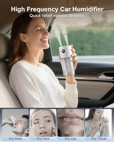 The 3000mAh Rechargeable Humidifier for Car Cup Holder, Digital Display | compared in context