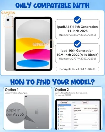 Close look at the Grifobes Case for iPad A16 11th/10th Generation 2025/2022 11/10.9 inch build quality