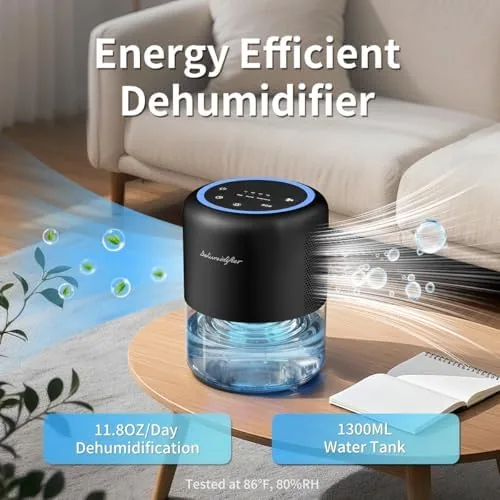 Close look at the 44oz(1.3L) Small Dehumidifier for Home, Auto-Off Quiet Portable Dehumidifier with build quality