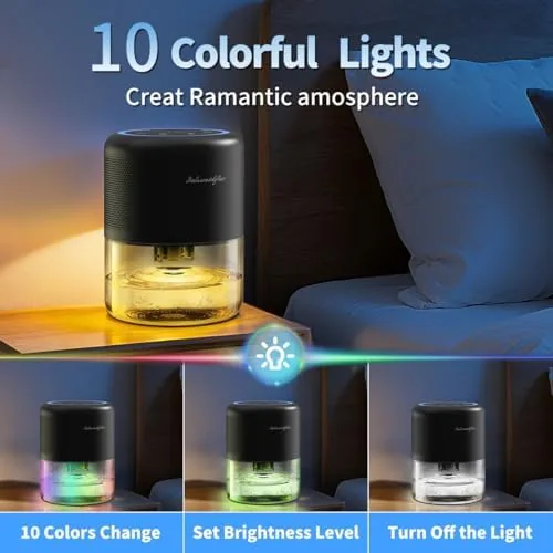 The 44oz(1.3L) Small Dehumidifier for Home, Auto-Off Quiet Portable Dehumidifier with compared in context