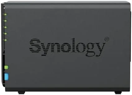 Detail shot of the Synology DS225+ 2-Bay Diskstation NAS (Intel Celeron J4125 Quad-Core, 2 features